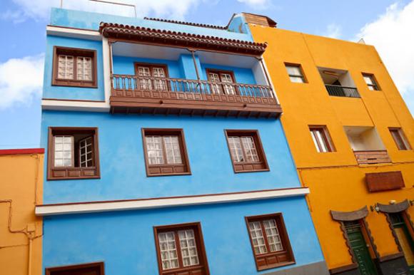Bunte Häuser in Puerto de la Cruz